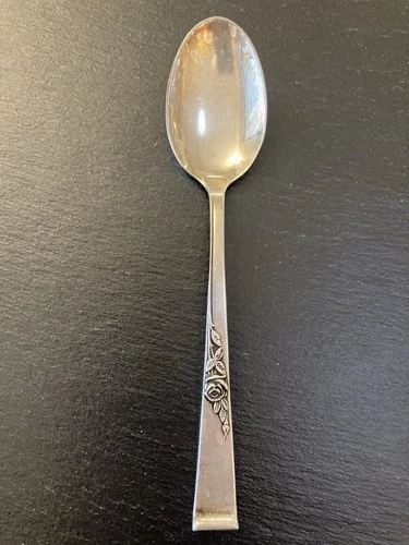 Reed & Barton Sterling CLASSIC ROSE Teaspoon Upturned Edge On Flat Tip-SHIPSFREE