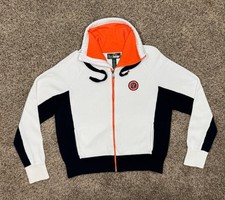 L-RL RALPH LAUREN ACTIVE Size Large Nautical Colorblock FULL ZIP Jacket -Read