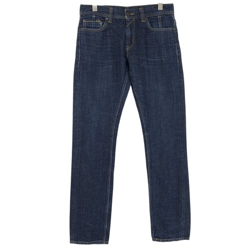 Levi's 501 Euro Model Straight Denim Pants, Made in Spain, Men's Size W32 cotton navy blue type Vintage Second Hand
