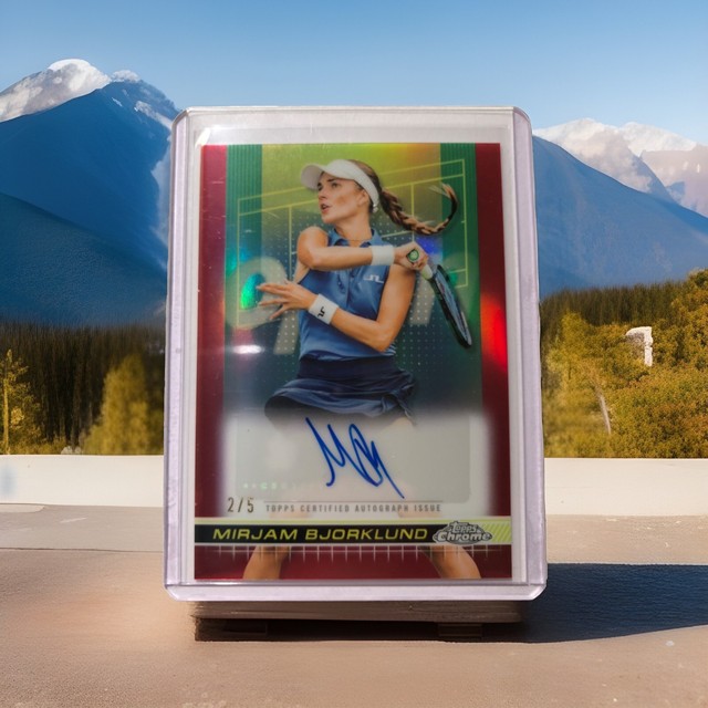 2024 Topps Chrome Tennis Mirjam Bjorklund Rare Low Numbered Auto! 2/5