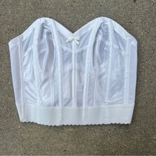 Vintage 60s 70s Wynette by Valmont White Ivory Bustier 36B Style 737
