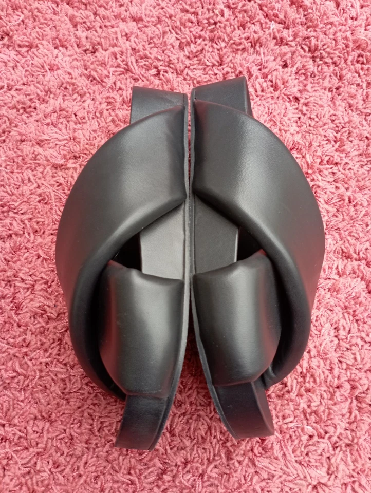 Sandalias Acolchadas Jil Sander Nappa Setanil Negras Talla 39 Foto 3 de 4