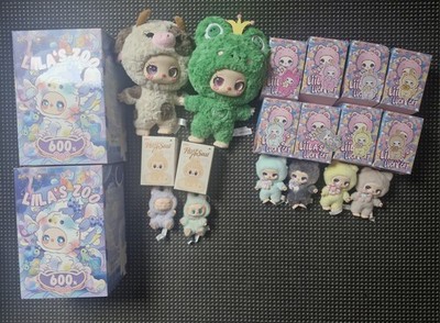 KOMPLETT SET POP MART LABUBU ZIZI &QUQU, LIILIA'S TOYS ZOO, LIILIA'S LUCKY CAT 