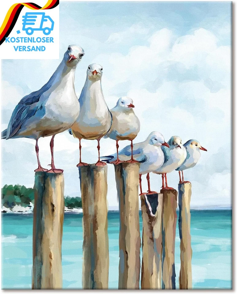 BESUCHE DEN LZLHDE-STORE LZLHDE Malen Nach Zahlen Erwachsene Tiere, Paint by Numbers Knitterfreie Leinwan