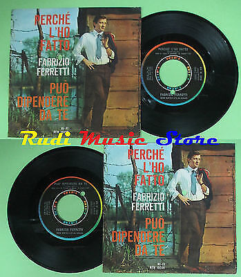 LP 45 7'' FABRIZIO FERRETTI Perche'ho fo'dipende da te 1964 no cd mc