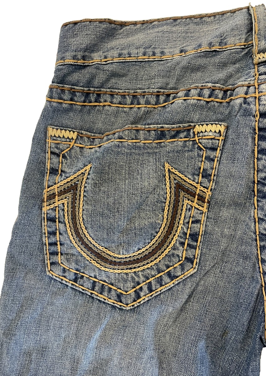 BOBBY SUPER T TRUE RELIGION 28×33 Y2K io BOBBY SUPER T TRIPLE LOGO BAGGY JEAN 32