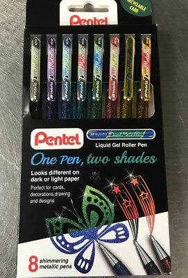 Original Pentel Hybrid Dual Metallic Liquid Gel Roller Pen (Pack of  New&seal UK