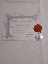 Attestato Di Lode Il Collegio San Luigi Di Bologna 1902 Con Medaglia D'argento