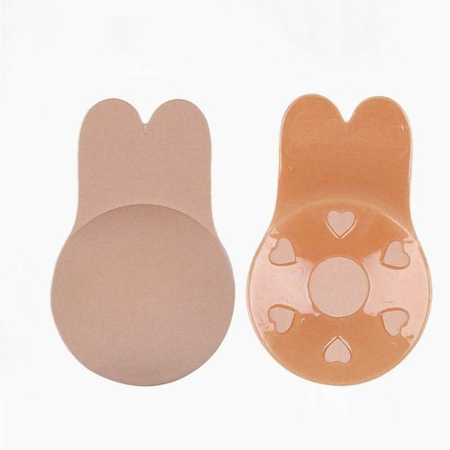 Invisible Bra Silicone Adhesive Lift Rabbit Reusable Push up Nipple Cover Sticky - Picture 17 of 28