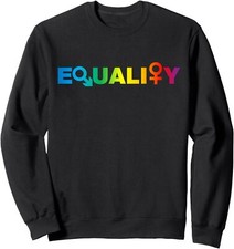 EQUALITY Rainbow Colors Pride Graphic Theme Unisex Crewneck Sweatshirt