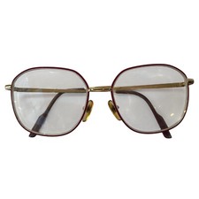 EYEWEAR BY BENETTON ROUND FRAME Gold Metal VINTAGE Glasses 56-16-140 FRAME ONLY