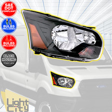 For 2016-22 Ford Transit 150250350350hd Passenger Black Headlight W Bulbs Rh