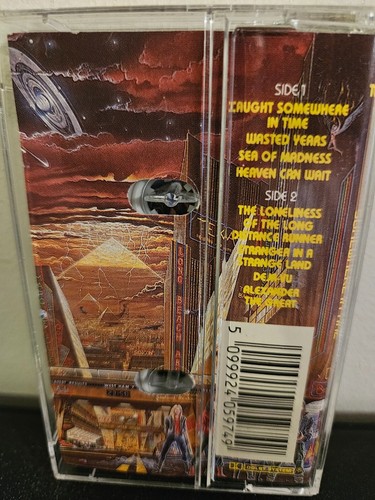 IRON MAIDEN Somewhere In Time 1986 CASSETTE TAPE HEAVY METAL NWOBHM EMI - Picture 4 of 6