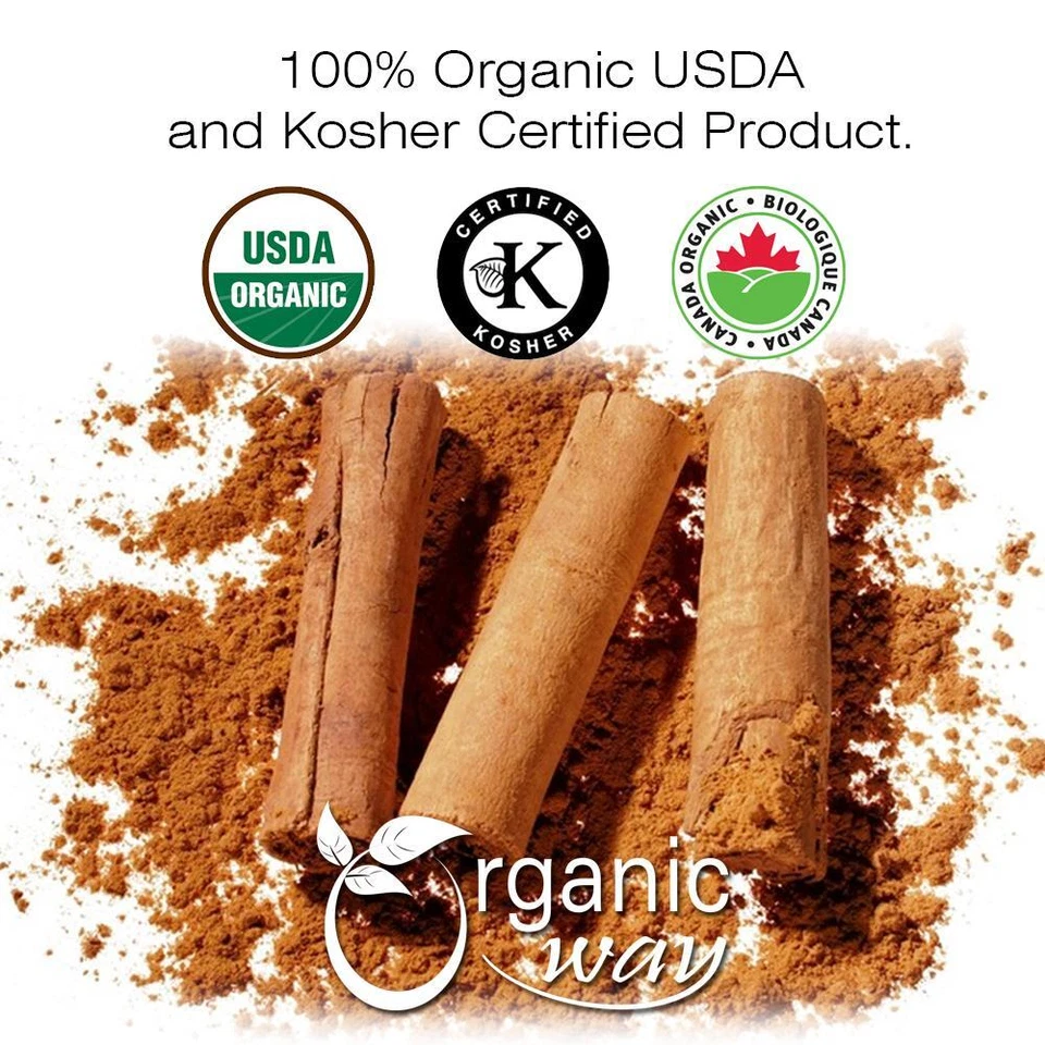 Canela en polvo Organic Way True Ceylon - orgánica, kosher y certificada por el USDA Foto 2 de 4