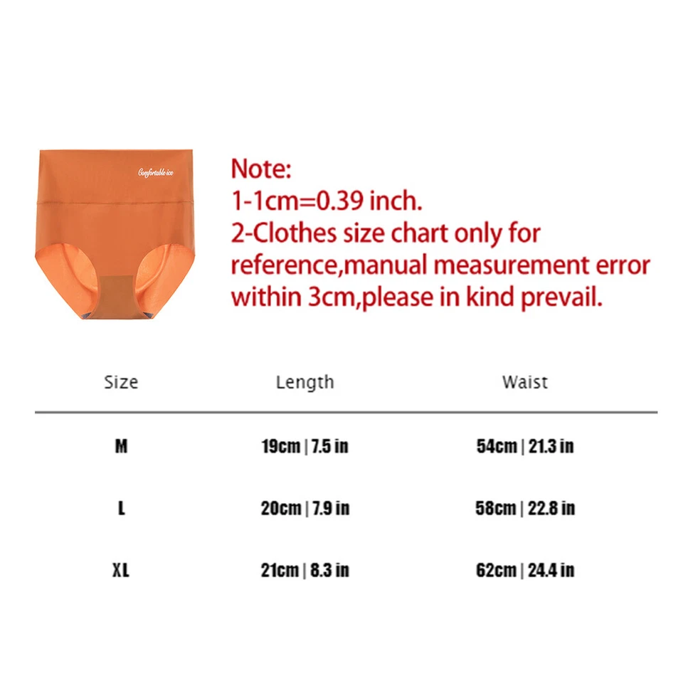 Mujeres Seda Hielo Cintura Alta Damas Sin Costuras Bragas Calzoncillos Bragas Ropa Interior Reino Unido✔ Foto 2 de 4