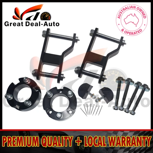 42mm Front Spacer Rear Greasable Shackle 2" Lift Kit for Nissan Navara D40 4WD