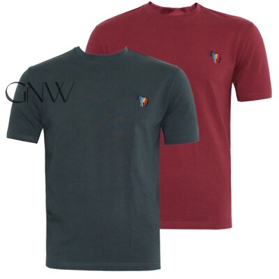 PAUL SMITH HERREN T-SHIRT/TEE ZEBRA STICKEREI BIO-BAUMWOLLE Größe S-XXL war £70