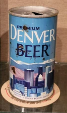 1967 DENVER  STEEL PULL TAB BEER CAN TIVOLI BREWING DENVER COLORADO