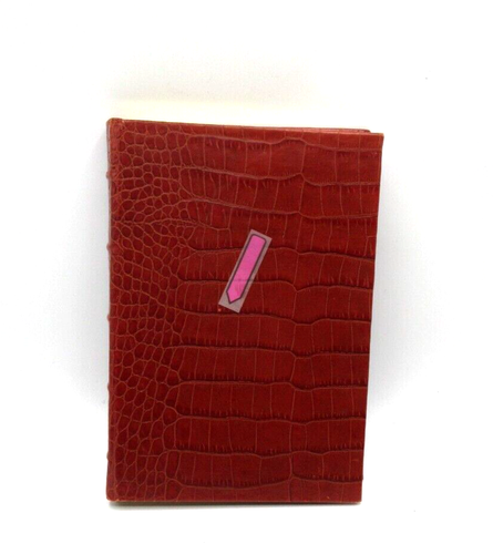 Graphic Image Journal 8" Leather Hardcover 224 UNLINED Pages RED Croc Embossed - Picture 5 of 9