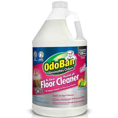 OdoBan No Rinse Neutral PH Floor Multi Surface Cleaner Splash O' Citrus 1 Gallon