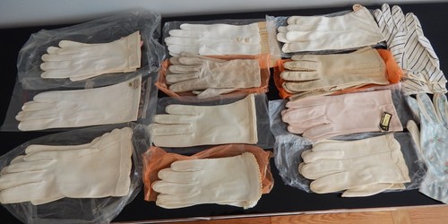 13 PR. WOMENS GLOVES VINTAGE USED/UNUSED HAND SEWN PARIS FOWNS DOETTE GAUNTLET - Picture 3 of 7