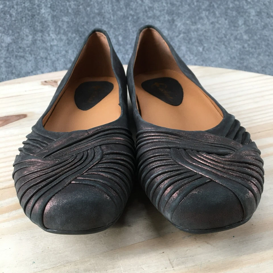 Earthies Zapatos Mujer 7.5 B Vanya Sin Cordones Planos Cuero Marrón Pull On Parte Superior Baja Foto 4 de 4