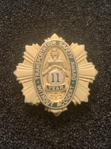4 Transportation Safety Award Lapel Pins 11 12 13 14 Years Without Accident - Picture 3 of 7