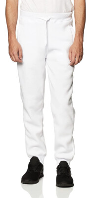 Southpole Men's Active Basic Jogger Fleece Pants White, New, Large