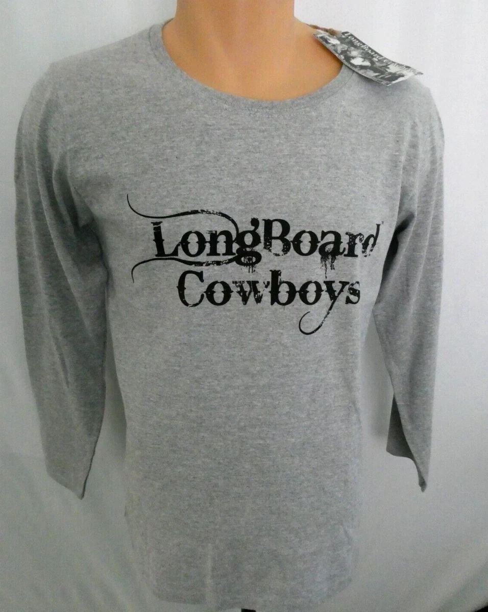 NWT Longboard Cowboy s Grey Long Sleeve T Shirt Surfing California