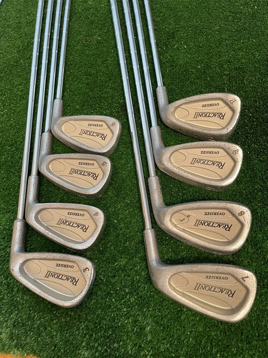 Tour Edge Reaction II Oversized Full Set 3-PW Irons Uniflex Steel
