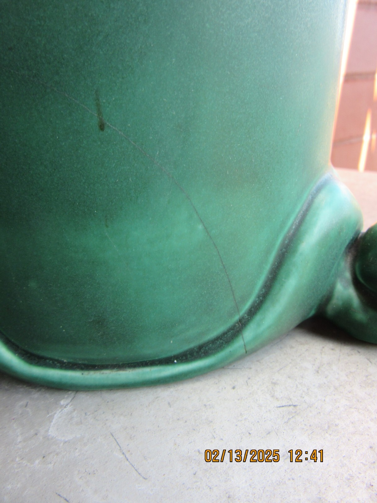 Rookwood Z-Glaze Hand Tooled Matte Green 11 1/2" Geometric Lamp Base 1903