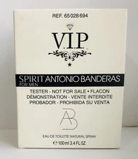 V.I.P. SPIRIT BY ANTONIO BANDERAS IN TESTER BOX EDT SPRAY 3.4 Fl.OZ./100 ml MEN 