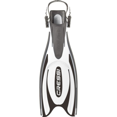 Used Cressi Frog Plus Open Heel Fins - Black / White-SMMD - US M:6-8 / W:7-9