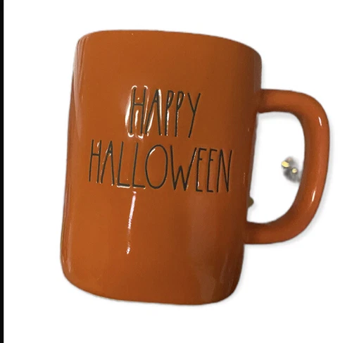 New Rae Dunn Halloween Double Sided Trick Or Treat And Jack O Lantern Face Mug