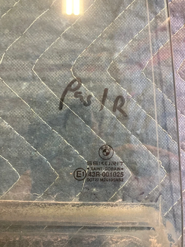 BMW E34 1988-1996 serie 5 525i 535i ventana trasera derecha vidrio pasajero OEM #1920M Foto 4 de 4