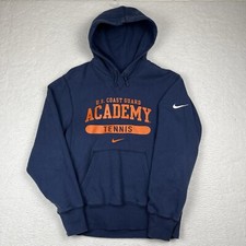 Nike United States Coast Guard Academy Hoodie Tennis Size Mens Small Navy Blue