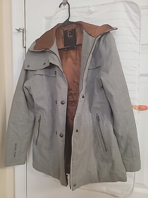 COAT, HELLY Hansen Embla All Seasons Parka Women Sz Medium, Front Pockets  Grey