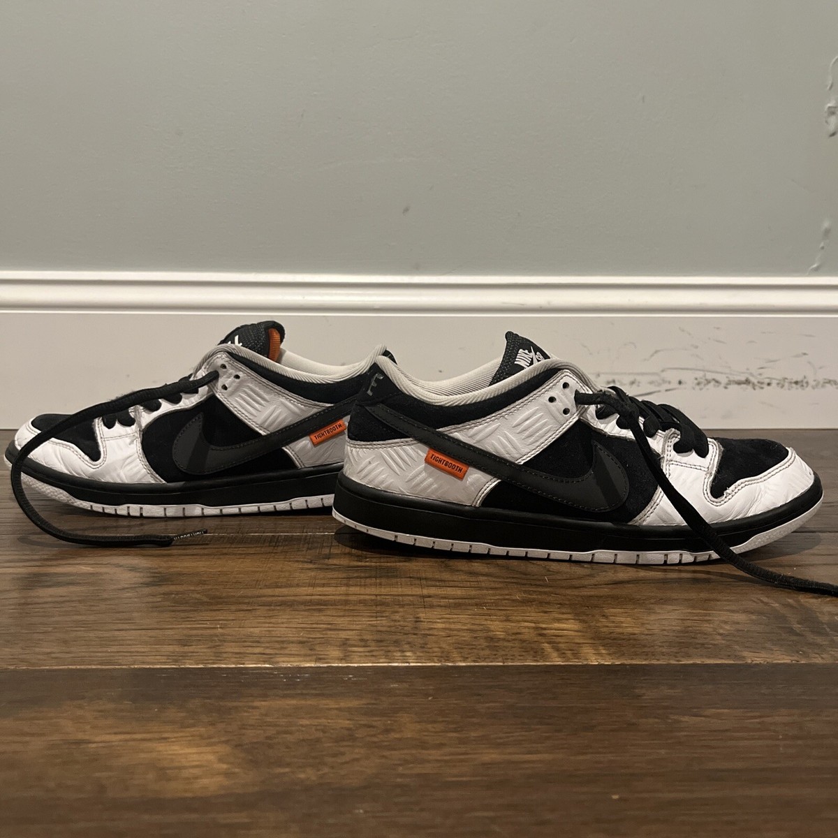 Size 8.5 - Nike SB Dunk Low x TightBooth White | eBay