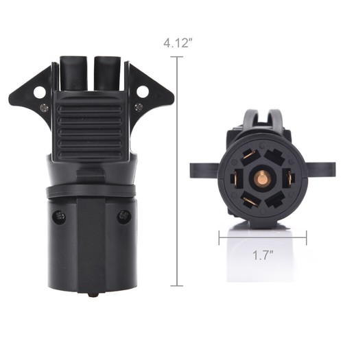 Enchufe adaptador de cableado adaptador plano de remolque de 7 vías a 4 vías y 5 vías para luces grúa - Imagen 6 de 10