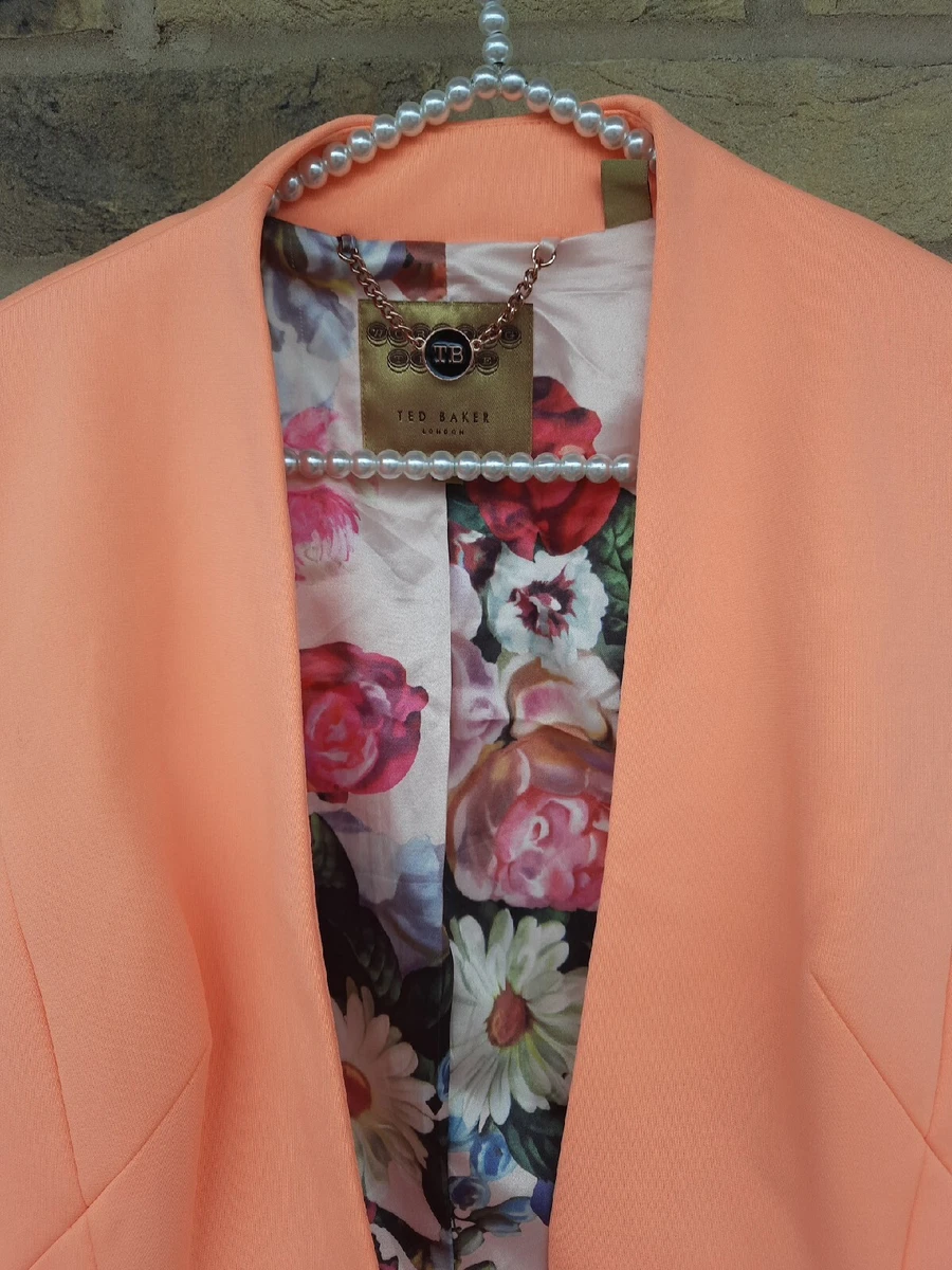 Ted Baker Summer Blazer Size 1 -Uk8 , Neon Orange | eBay