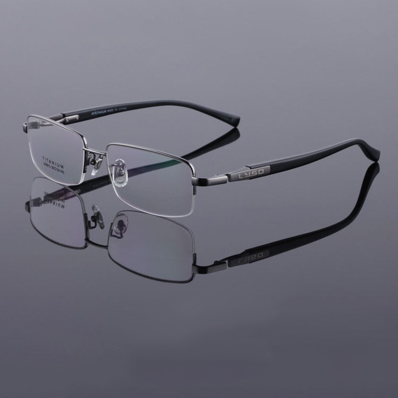 titanium eyeglass frames for men full rim business glasses frames LB-9979  grey