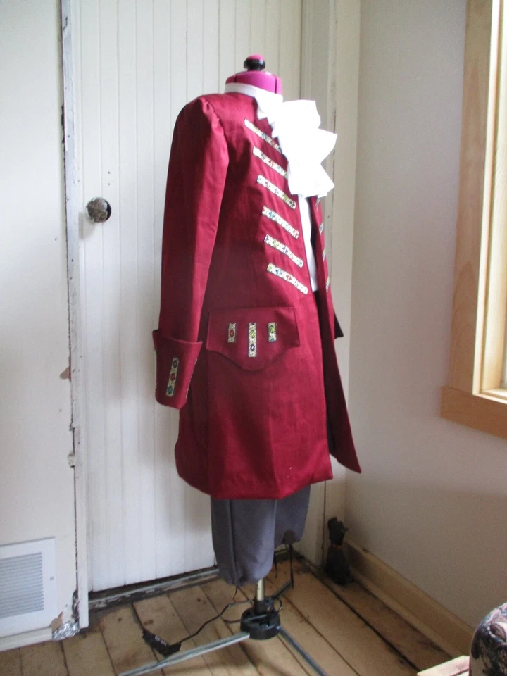 Conjunto de 2 piezas de disfraz chaqueta y calzoncillos para niños talla 10-1700/colonial/pirata solamente Foto 4 de 4