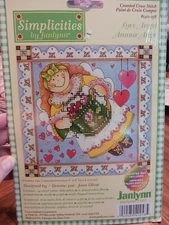 Simplicities By Janlynn Love Angel 140-258 Counted Cross Stitch Kit Sealed 6"
