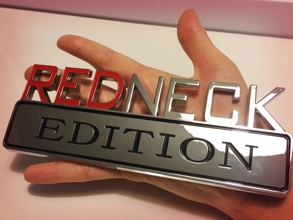 1000% EDICIÓN REDNECK EMBLEMA puerta levadiza 3D coche camión logotipo calcomanía signo cuello rojo 01 Foto 2 de 4