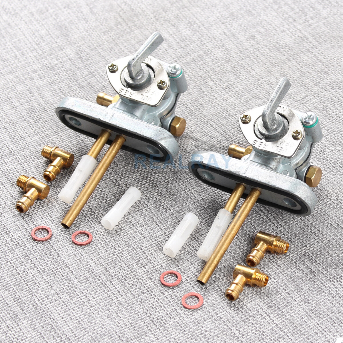 Set of 2 New NonVacuum Petcocks for Yamaha XS750 XS850 XS1100 Left and