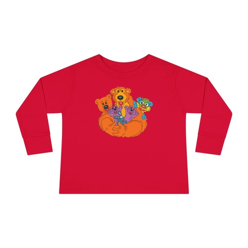 Bear In The Big Blue House Pip Pop Tutter Treelo Ojo Long Sleeve Toddler T-Shirt - Picture 13 of 13