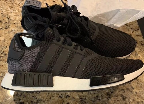 Adidas NMD R1 Black Grey Mesh Size 12.5 