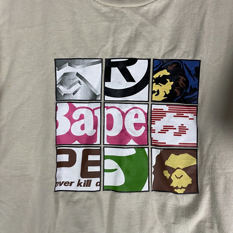 Bape Ape Shall Never Kill Ape Shirt Vintage - Image 3 of 4