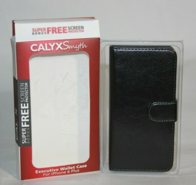 Leather Wallet Back Magnetic Flip Cover Thin Slim Case FOR iPhone 6 Plus NIB