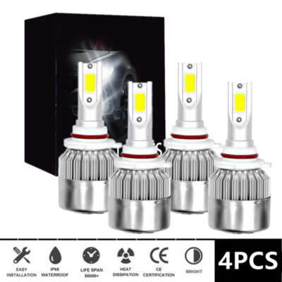 For Honda Accord 2003-2007 LED Headlight Bulbs White HIGH LOW BEAM 9005 9006 Kit
